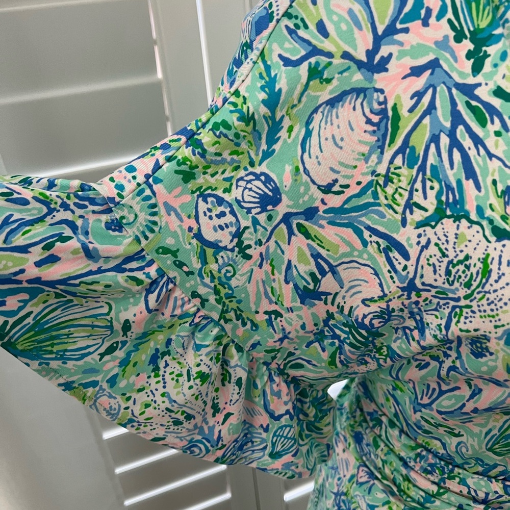 Lilly Pulitzer EUC Juliet Ruffle Midi Dress - Picture 4 of 8